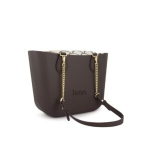 Petite chocolate, chocolate gold chain handles